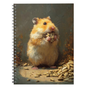 Caderno Espiral Notebook de Hamster ouro
