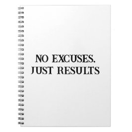 Caderno Espiral Notebook de homens motivacionais sem desculpas