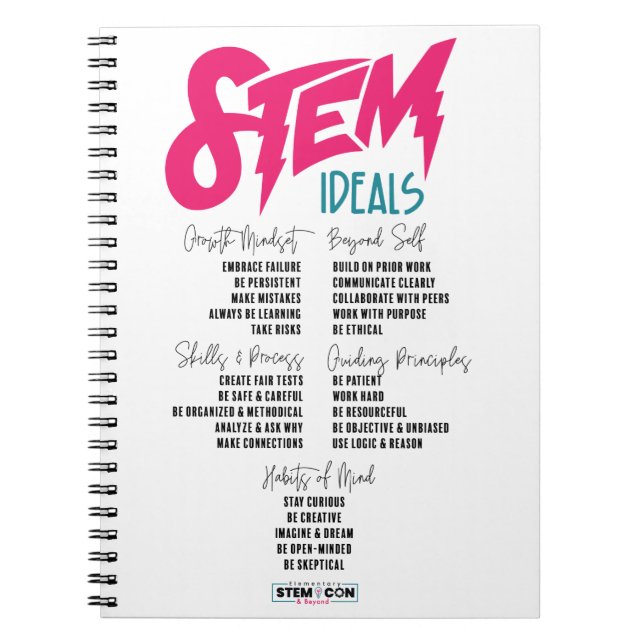Caderno Espiral Notebook de Ideal STEM (Frente)