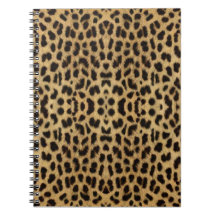 Notebook de impressão leopardo