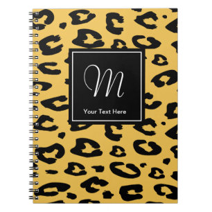 Caderno Espiral notebook de impressão leopardo   Impressão anima