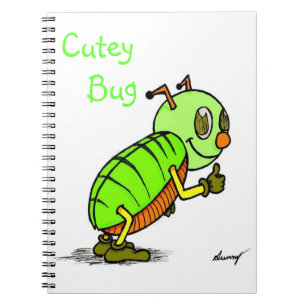 Caderno Espiral Notebook de Inseto bonito