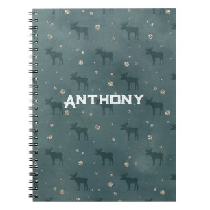 Caderno Espiral Notebook de inspiração escandinava. Nome editável