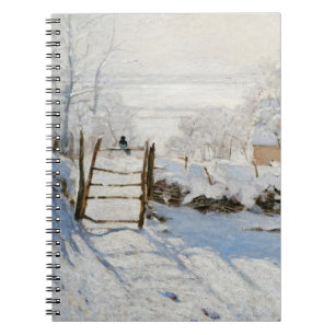 Caderno Espiral Notebook de inverno claro coberto por neve