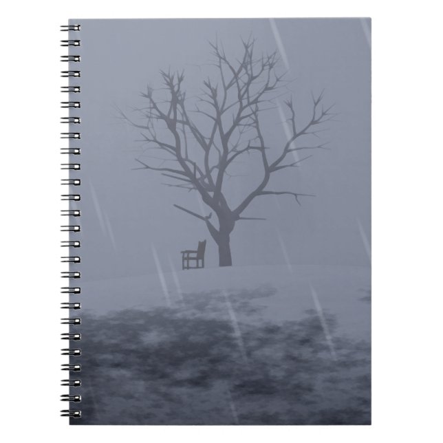 Caderno Espiral Notebook de inverno frio (Frente)