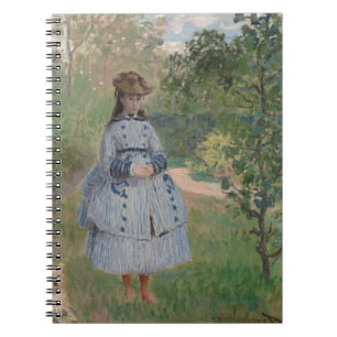 Caderno Espiral Notebook de jardim de vestimenta azul vitoriano