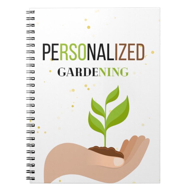 Caderno Espiral Notebook de jardinagem personalizado (Frente)
