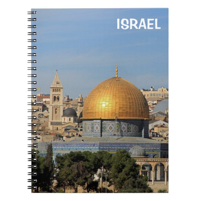 Caderno Espiral Notebook de Jerusalém em Israel (Frente)