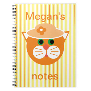 Caderno Espiral Notebook de Lady Cat Laranja