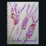 Caderno Espiral Notebook de Lavanda de jardim Bee Watercolor<br><div class="desc">Notebook de cor natural Tulip Floral Floral Watercolor. Este caderno daria um presente tão bem-vindo para qualquer amante de jardim ou flores. Como jardineiro, sempre preciso de um lugar para escrever quando plantei certas sementes e que variedade elas eram e talvez colar o pacote de sementes em uma página para...</div>