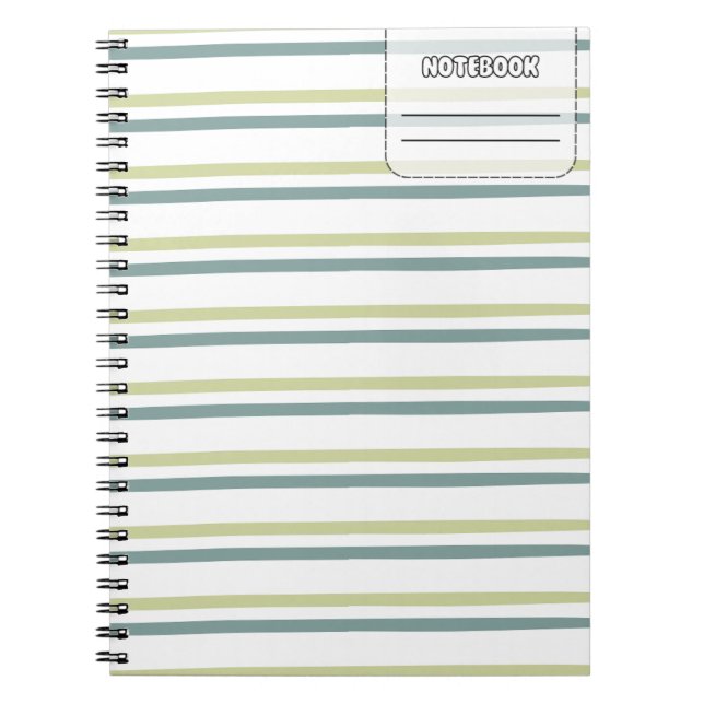 Caderno Espiral Notebook de linha de cores de Pastel (Frente)