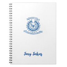 Notebook de logotipo personalizado, nome personali