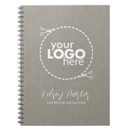 Caderno Espiral Notebook de logotipo personalizável com textura su