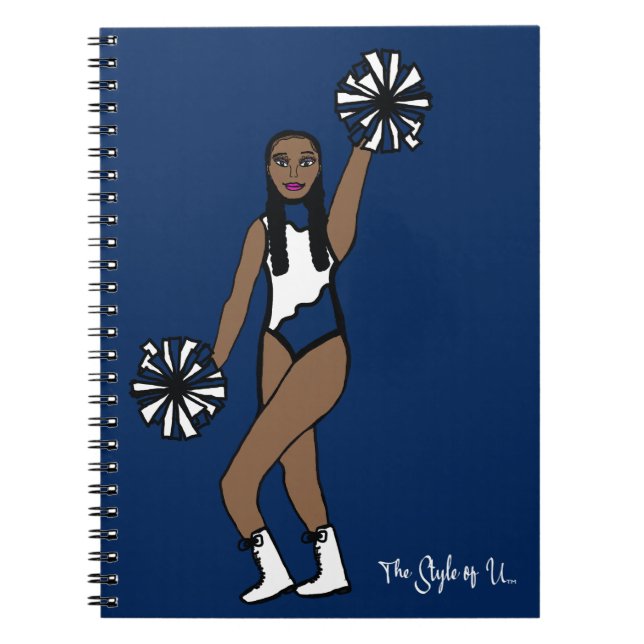 Caderno Espiral Notebook de Marinho Branco Pom Dancer P (Frente)
