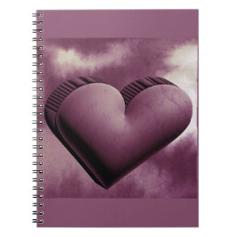 Caderno Espiral Notebook de mármore roxo 3D Foto espiral
