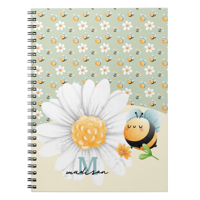Caderno Espiral Notebook De Mel Bonito Com Nome (Frente)