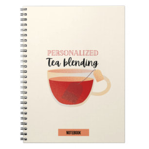 Caderno Espiral Notebook de mistura de chá personalizado
