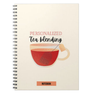 Caderno Espiral Notebook de mistura de chá personalizado