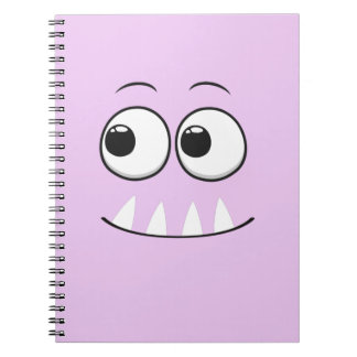 Caderno Espiral Notebook de monstro roxo e bonito para crianças
