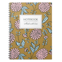 Notebook de mostarda inspirado em bloqueio persona