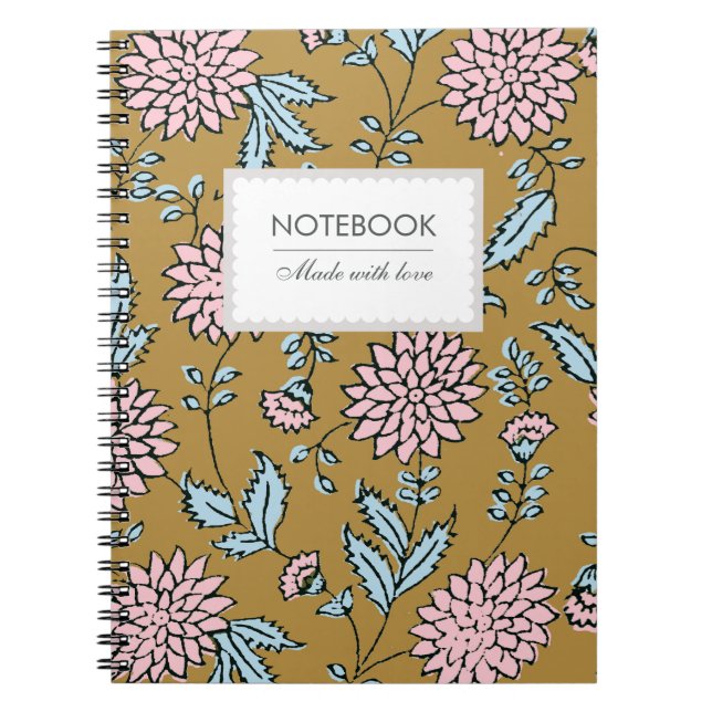 Caderno Espiral Notebook de mostarda inspirado em bloqueio persona (Frente)