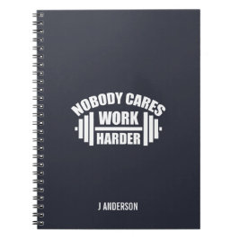 Caderno Espiral Notebook De Motivação De Gym Ninguém Se Preocupa E