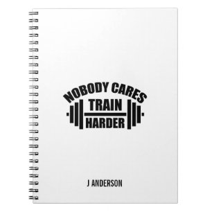 Caderno Espiral Notebook de motivação Gym Ninguém se importa de