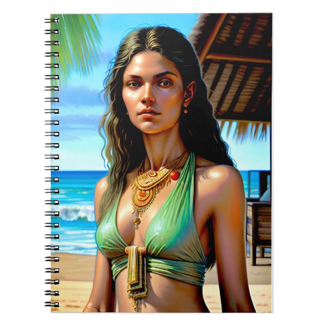 Caderno Espiral Notebook de mulher limuriana (Frente)
