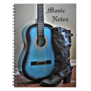 Caderno Espiral Notebook de Música Notas de Guitarra Foto Espiral