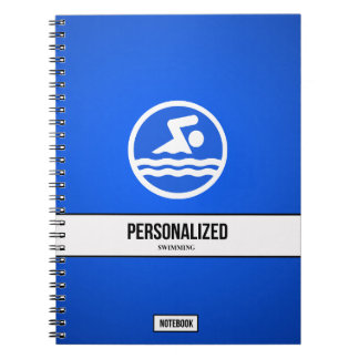 Caderno Espiral Notebook de natação personalizado