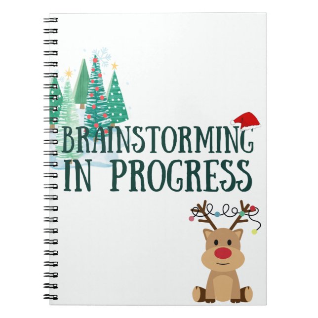 Caderno Espiral Notebook de Natal em Andamento (Frente)