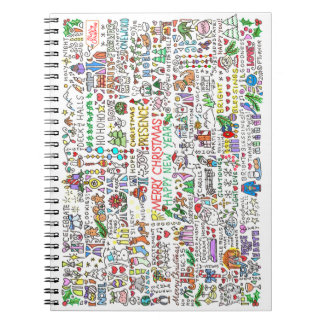 Caderno Espiral Notebook de Natal Festivo