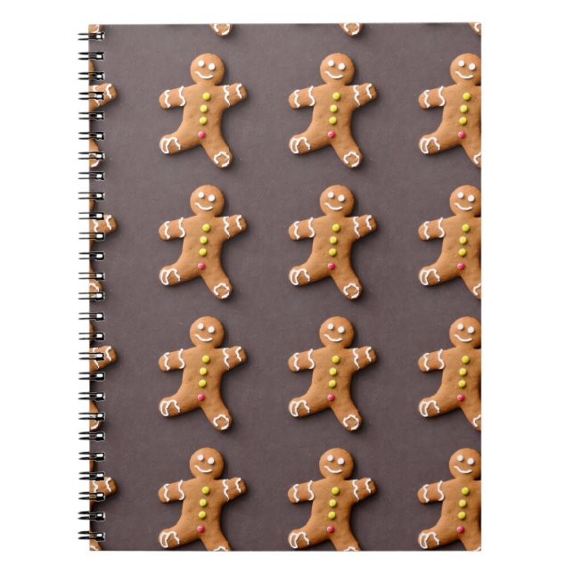 Caderno Espiral Notebook de Natal Gingerbird Man (Frente)