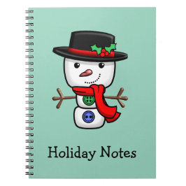 Caderno Espiral Notebook de Natal Jolly Snowman
