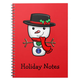 Caderno Espiral Notebook de Natal Jolly Snowman