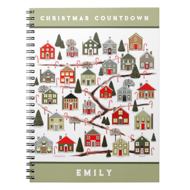 Caderno Espiral Notebook de Natal Personalizado (Frente)