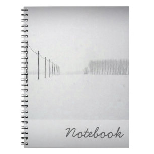 Caderno Espiral Notebook de neve mínima