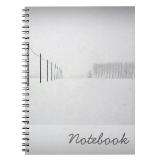 Caderno Espiral Notebook de neve mínima