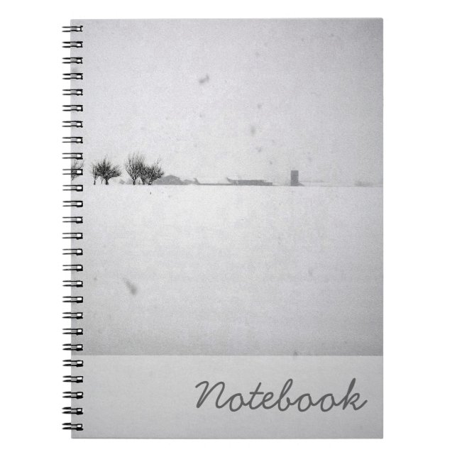 Caderno Espiral Notebook de neve mínima (Frente)