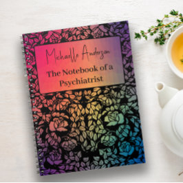 Caderno Espiral Notebook de nome personalizado flexível colorido