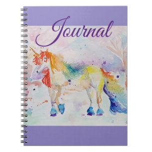 Caderno Espiral Notebook de Nomes de Raparigas de Pintura em Água