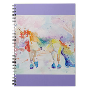 Caderno Espiral Notebook de Nomes de Raparigas de Pintura em Água