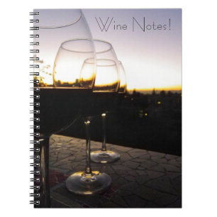 Caderno Espiral Notebook de Notas de Vinho!