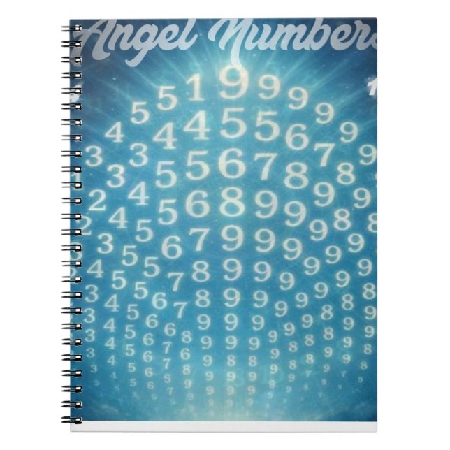 Caderno Espiral Notebook de número de anjo de Realms Paralelos (Frente)
