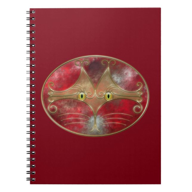 Caderno Espiral Notebook de olhos de gato (Frente)