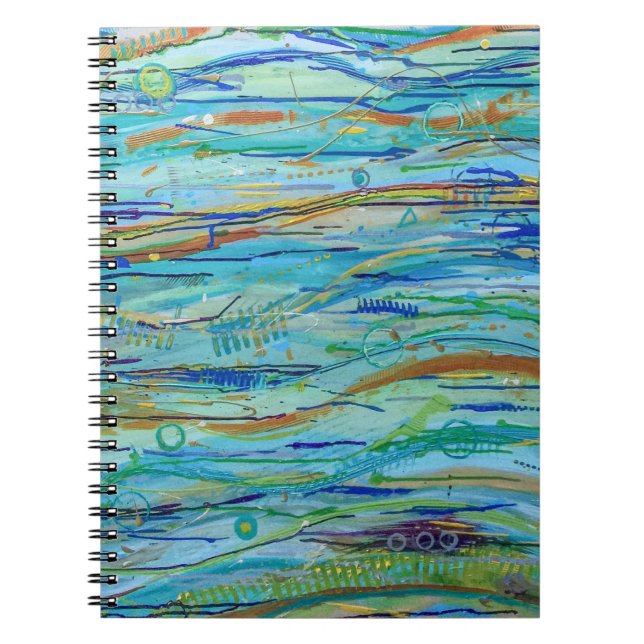 Caderno Espiral Notebook de ondas de fazer (Frente)