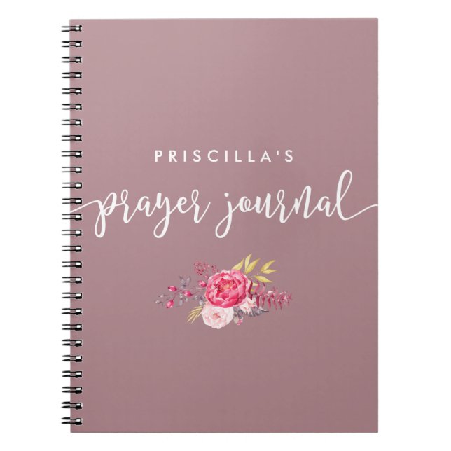 Caderno Espiral Notebook de oração textual e flexível (Frente)