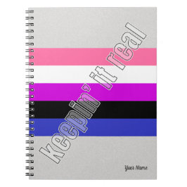 Caderno Espiral Notebook de Orgulho Fluido de Gênero