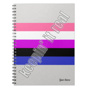 Caderno Espiral Notebook de Orgulho Fluido de Gênero