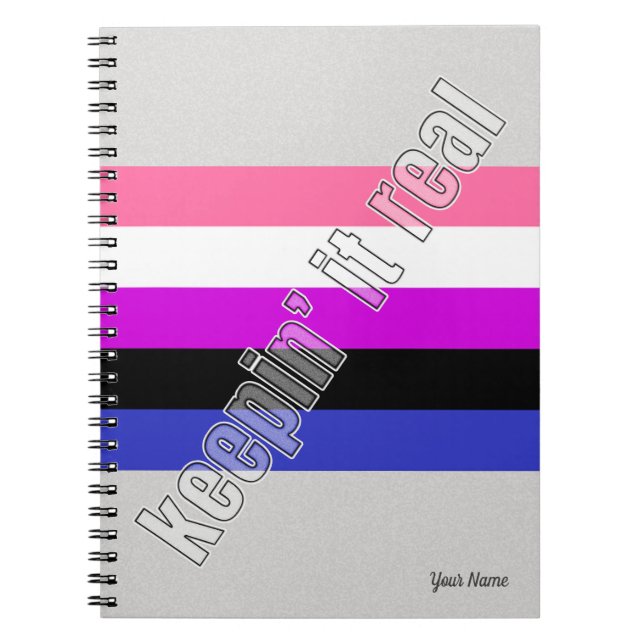 Caderno Espiral Notebook de Orgulho Fluido de Gênero (Frente)